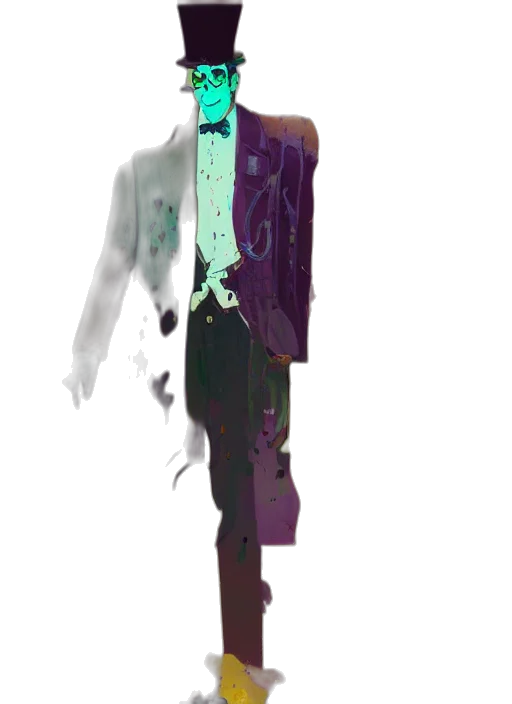 staff, jacket, robot, creature transparent PNG cut-out