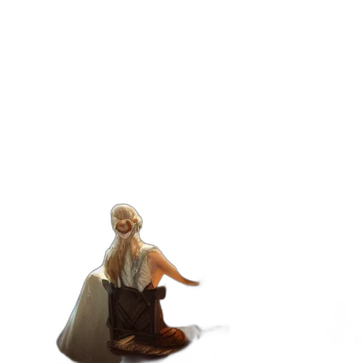 staff, creature, dress, 3d render transparent PNG cut-out
