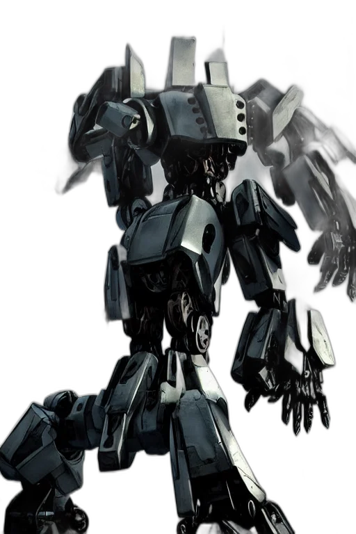 robot, weapon, concept art, 3d render transparent PNG cut-out