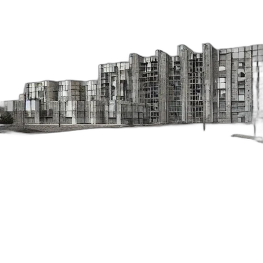 building, 3d render, concept art, photorealistic transparent PNG cut-out
