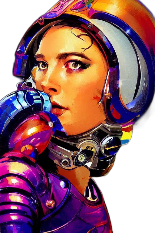 robot, face, comic book art, cyberpunk transparent PNG cut-out
