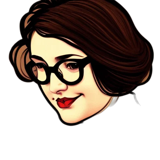 face, cartoon, comic book art, pixel art transparent PNG cut-out