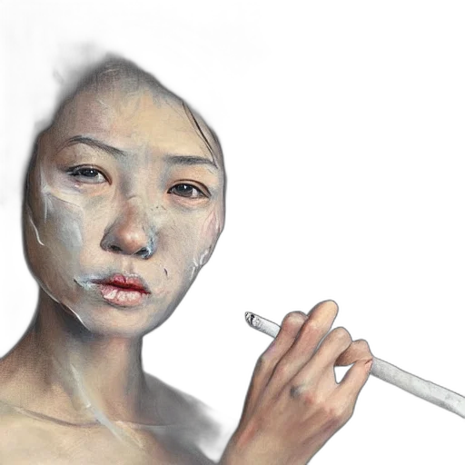 mask, face, photorealistic, oil painting transparent PNG cut-out
