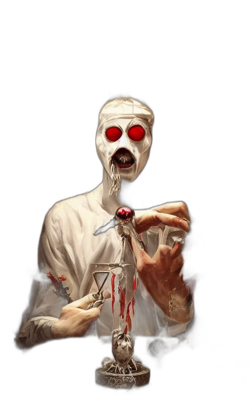mask, staff, creature, face transparent PNG cut-out