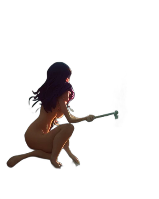 staff, flower, weapon, creature transparent PNG cut-out