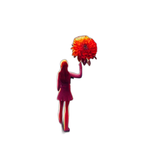 umbrella, hair, creature, flower transparent PNG cut-out