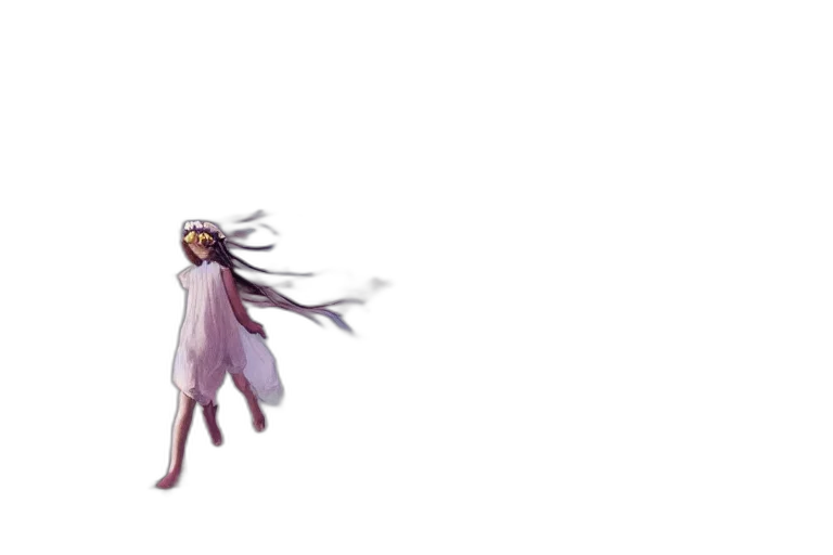 hair, creature, dress, weapon transparent PNG cut-out