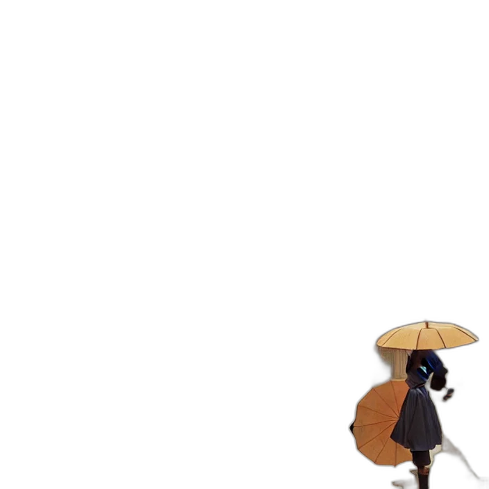 umbrella, staff, weapon, dress transparent PNG cut-out
