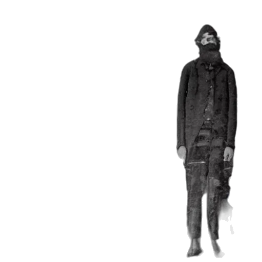 jacket, mask, staff, creature transparent PNG cut-out