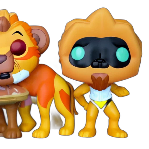 3d render, concept art, golden, lion transparent PNG cut-out
