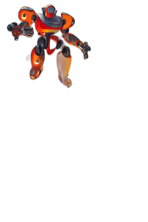 robot, weapon, staff, jacket transparent PNG cut-out