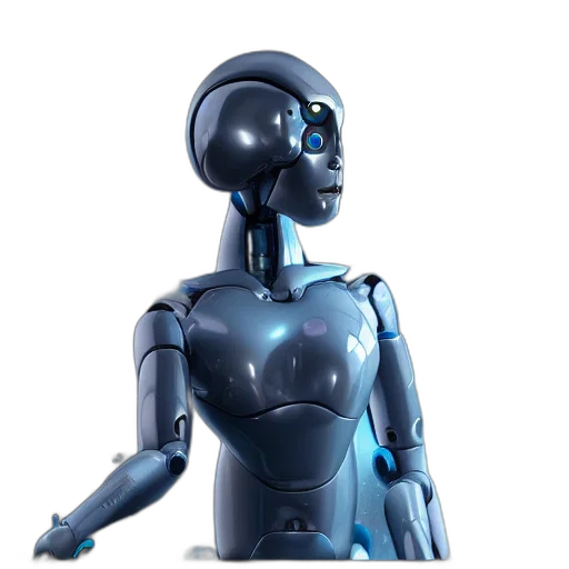 robot, 3d render, cyberpunk, concept art transparent PNG cut-out