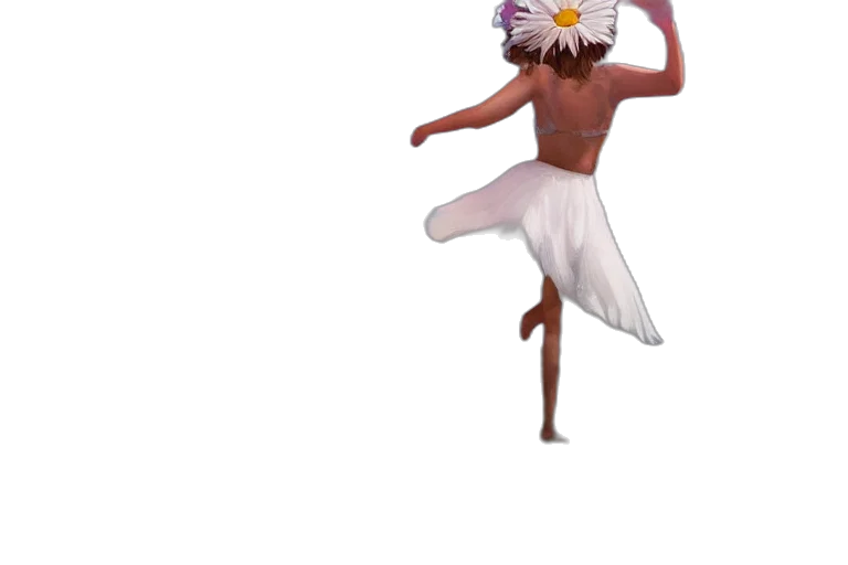 flower, creature, mask, staff transparent PNG cut-out