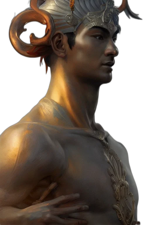 face, dragon, staff, fantasy art transparent PNG cut-out