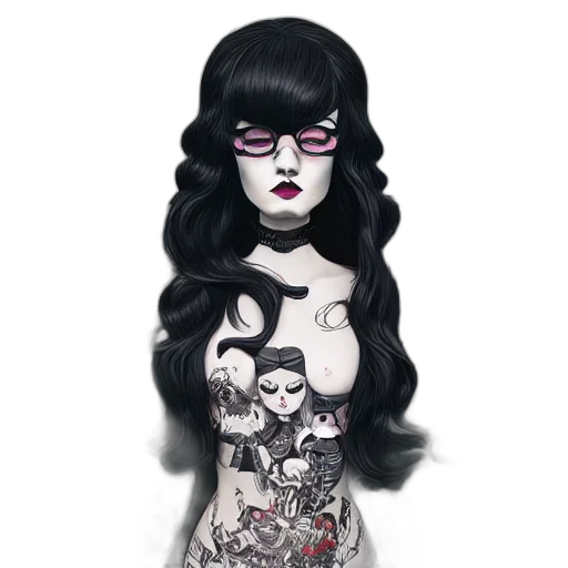 dress, cartoon, comic book art, fantasy art transparent PNG cut-out