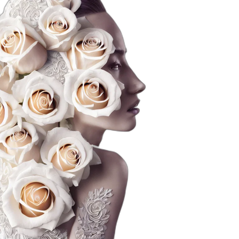 crown, jewelry, flower, photorealistic transparent PNG cut-out