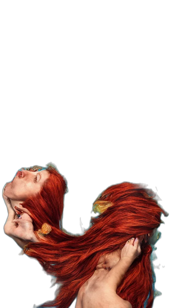 hair, crown, dress, creature transparent PNG cut-out