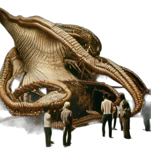 dragon, creature, animal, staff transparent PNG cut-out