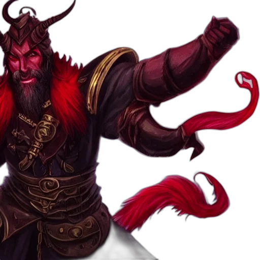 fantasy art, concept art, red, dnd transparent PNG cut-out
