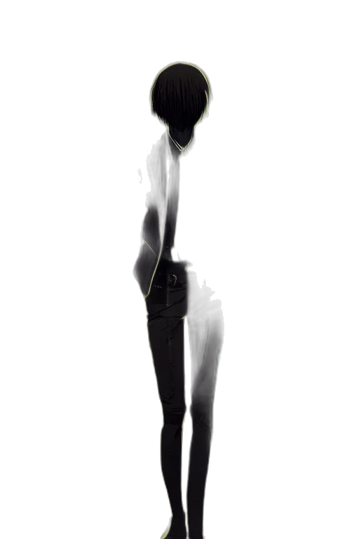 dress, robot, staff, hair transparent PNG cut-out