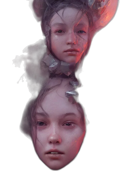 face, mask, crown, robot transparent PNG cut-out