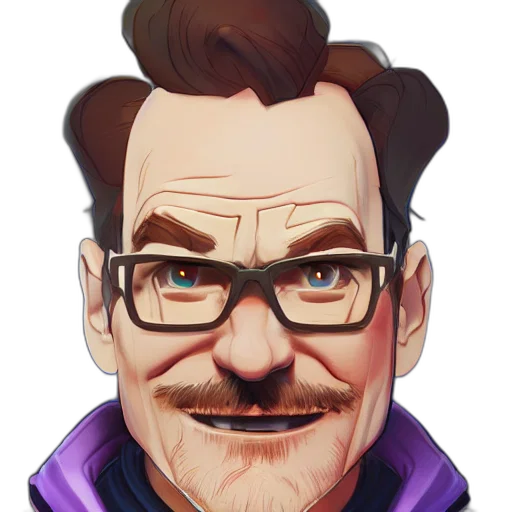face, staff, jacket, cartoon transparent PNG cut-out
