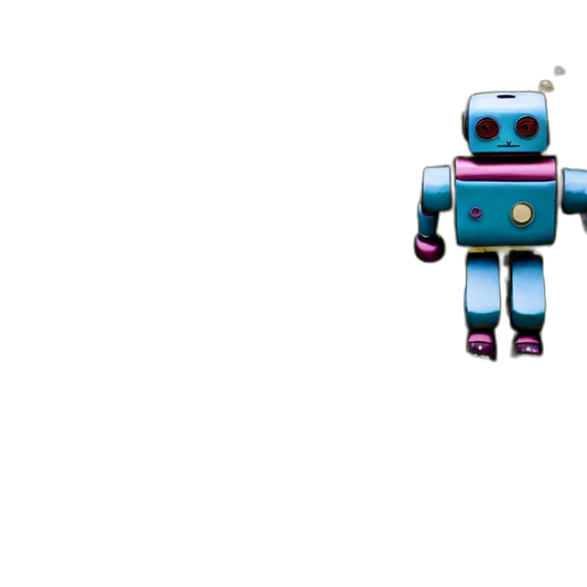 robot, pixel art, 3d render, concept art transparent PNG cut-out