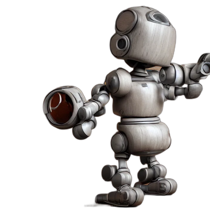 robot, 3d render, concept art, octane transparent PNG cut-out