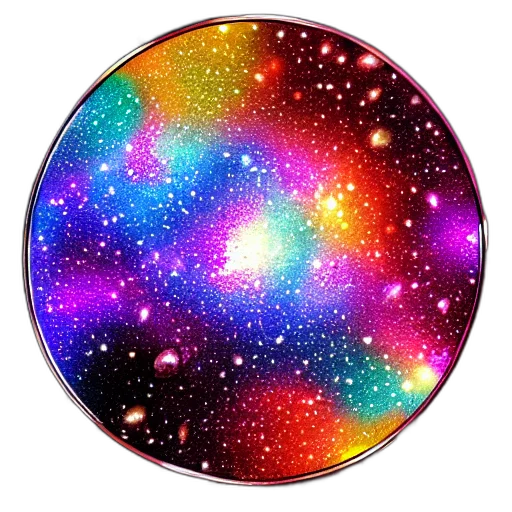 jewelry, crown, outer space, colorful transparent PNG cut-out