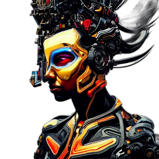 robot, mask, face, cyberpunk transparent PNG cut-out