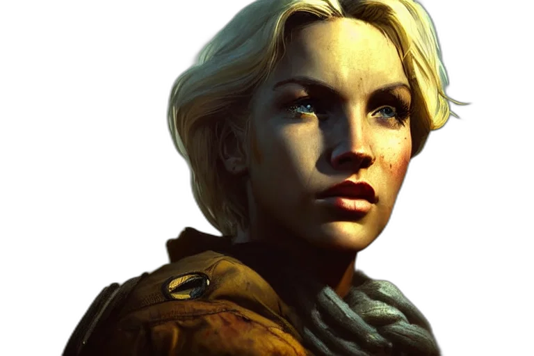 face, weapon, concept art, photorealistic transparent PNG cut-out