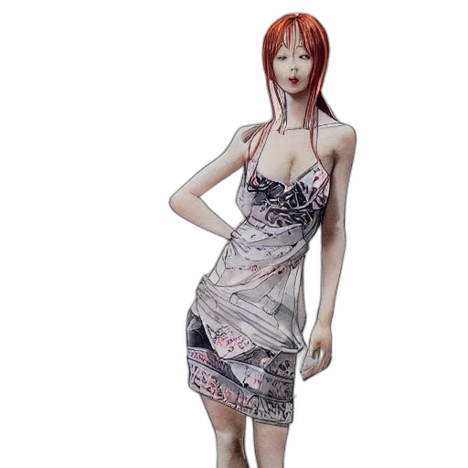 dress, 3d render, photorealistic, concept art transparent PNG cut-out