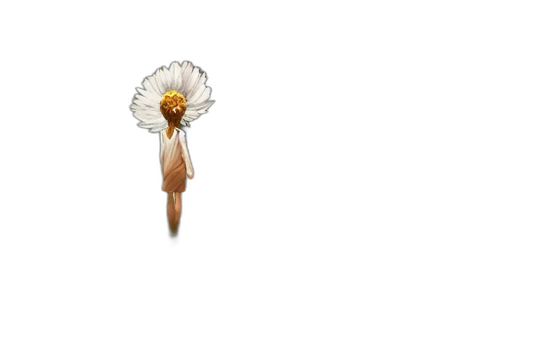 flower, hair, jewelry, staff transparent PNG cut-out