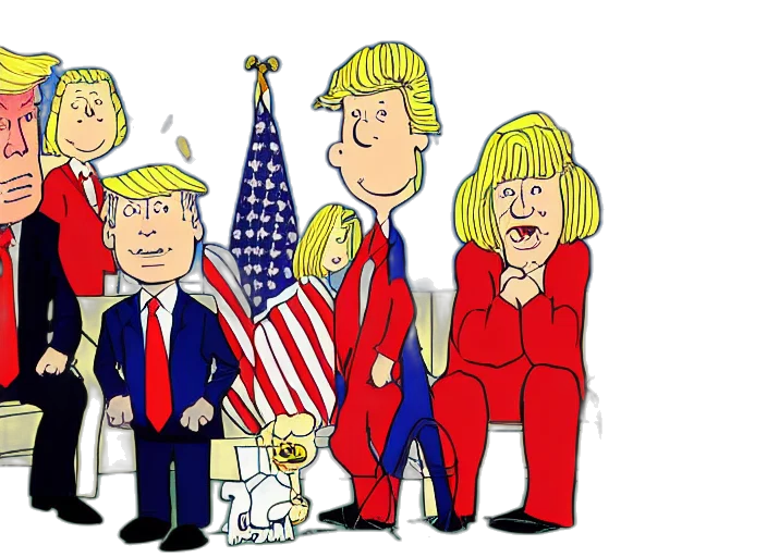 cartoon, concept art, donald, trump transparent PNG cut-out
