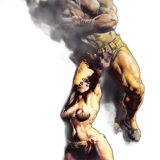 comic book art, concept art, fantasy art, photorealistic transparent PNG cut-out