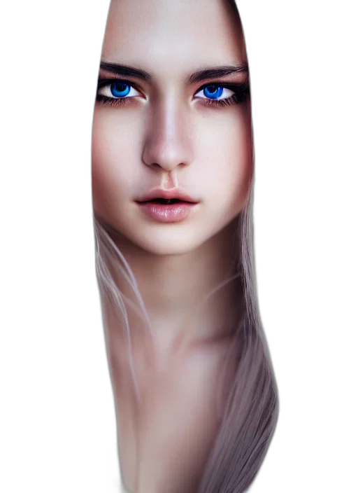 hair, face, dress, mask transparent PNG cut-out