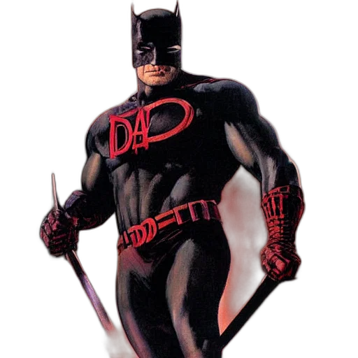 comic book art, concept art, 3d render, daredevil transparent PNG cut-out