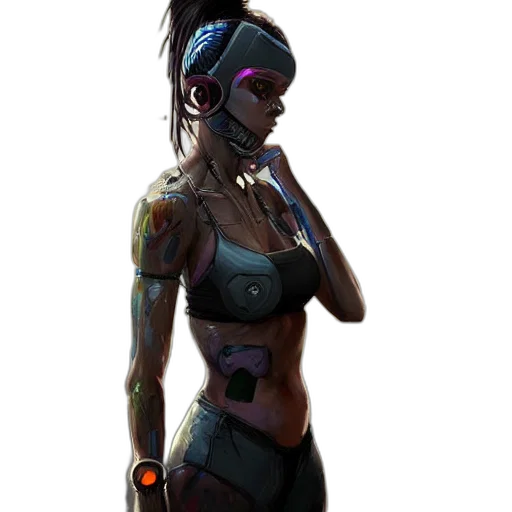 robot, dress, weapon, mask transparent PNG cut-out