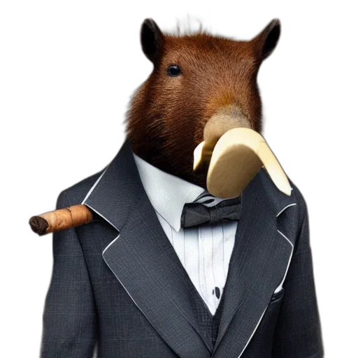 animal, staff, hat, jacket transparent PNG cut-out