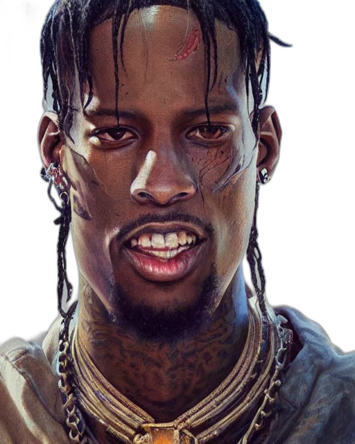 face, animal, photorealistic, cyberpunk transparent PNG cut-out