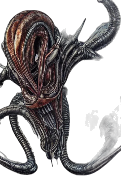 creature, concept art, 3d render, outer space transparent PNG cut-out