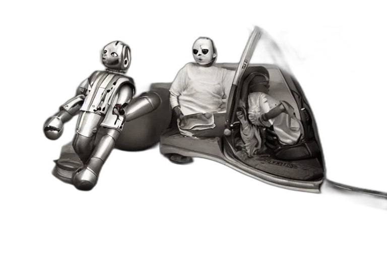 robot, car, mask, concept art transparent PNG cut-out