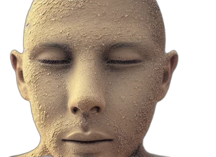 face, mask, 3d render, photorealistic transparent PNG cut-out