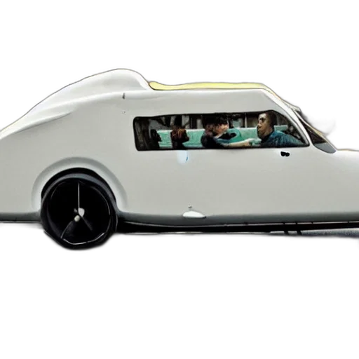 car, 3d render, concept art, flying transparent PNG cut-out