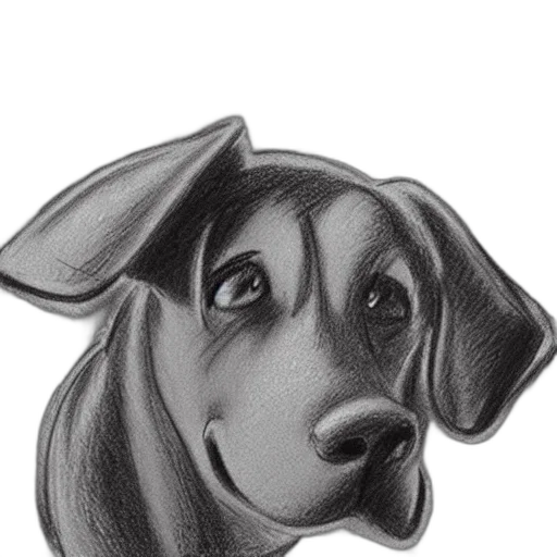 face, animal, staff, pencil sketch transparent PNG cut-out
