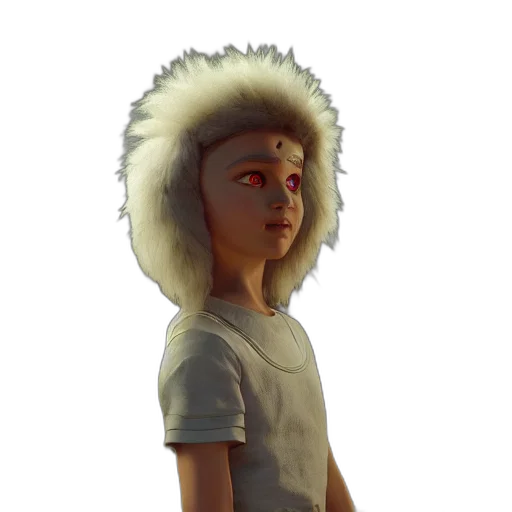 jacket, face, hair, creature transparent PNG cut-out