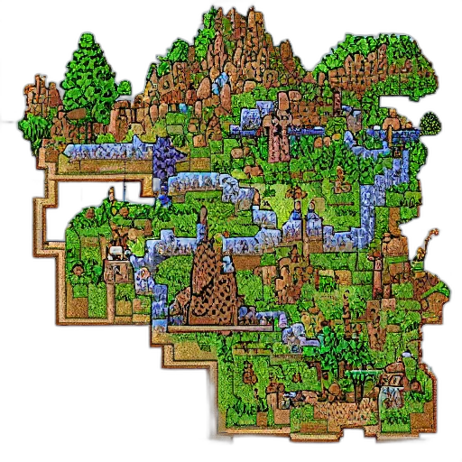 pixel art, concept art, fantasy art, 3d render transparent PNG cut-out