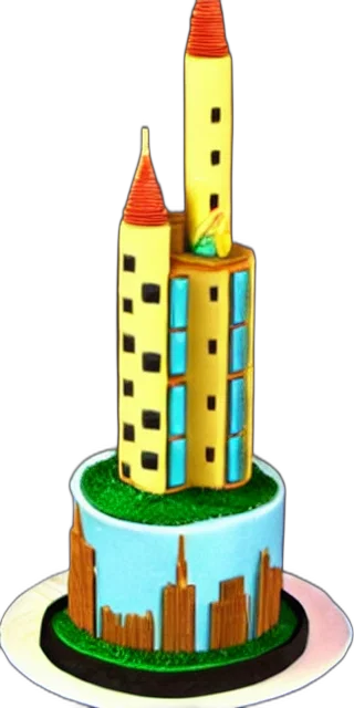 building, crown, jewelry, 3d render transparent PNG cut-out