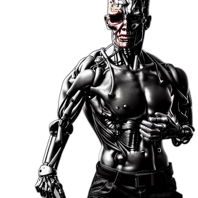 robot, cyberpunk, comic book art, concept art transparent PNG cut-out
