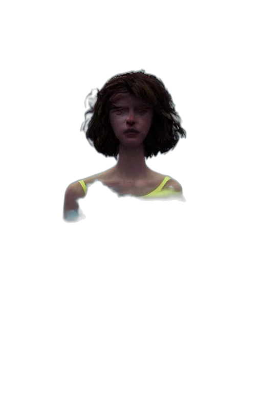 face, hair, dress, creature transparent PNG cut-out